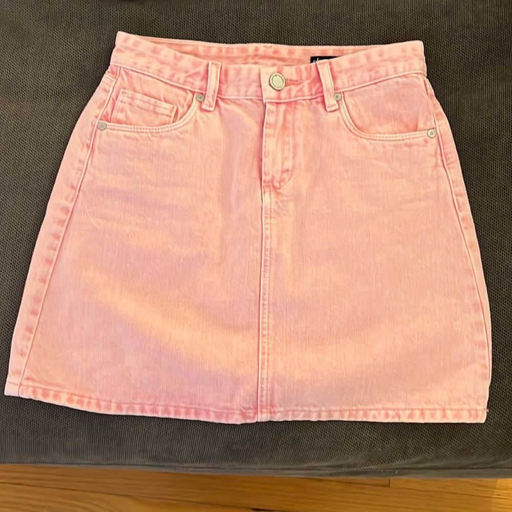 Blanknyc pink denim skirt